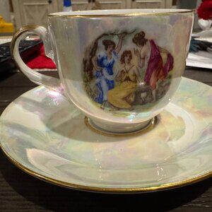 Epiag D. F. 1804 Boheme Czech Republic Victorian 4 Gold Trim Tea Cup Mug Saucer